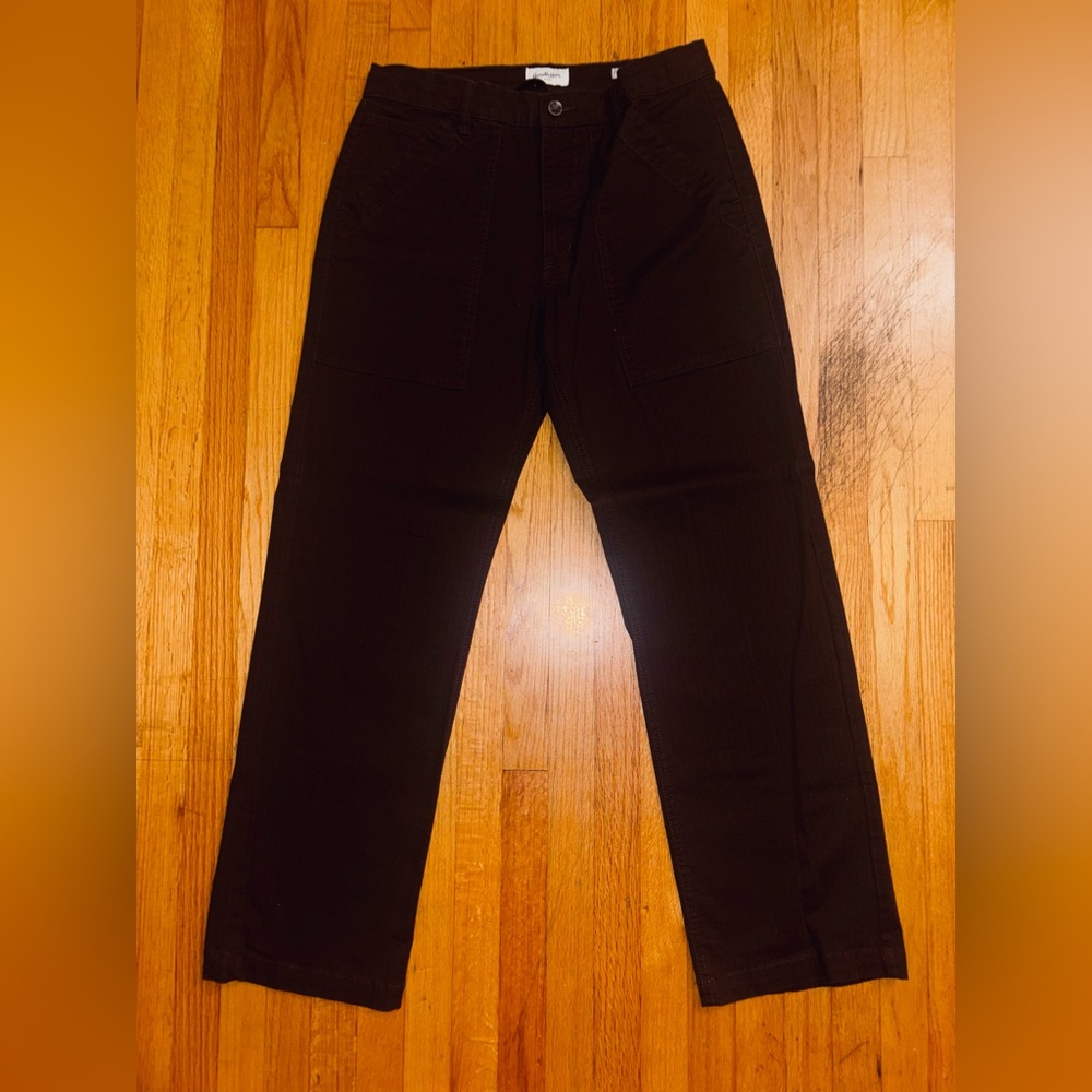 Goodfellow Brown Jeans With Elastic Waist Band Relaxed Fit 31x32